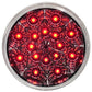 4" Star Led Light Red/Clear Lens 16 LED