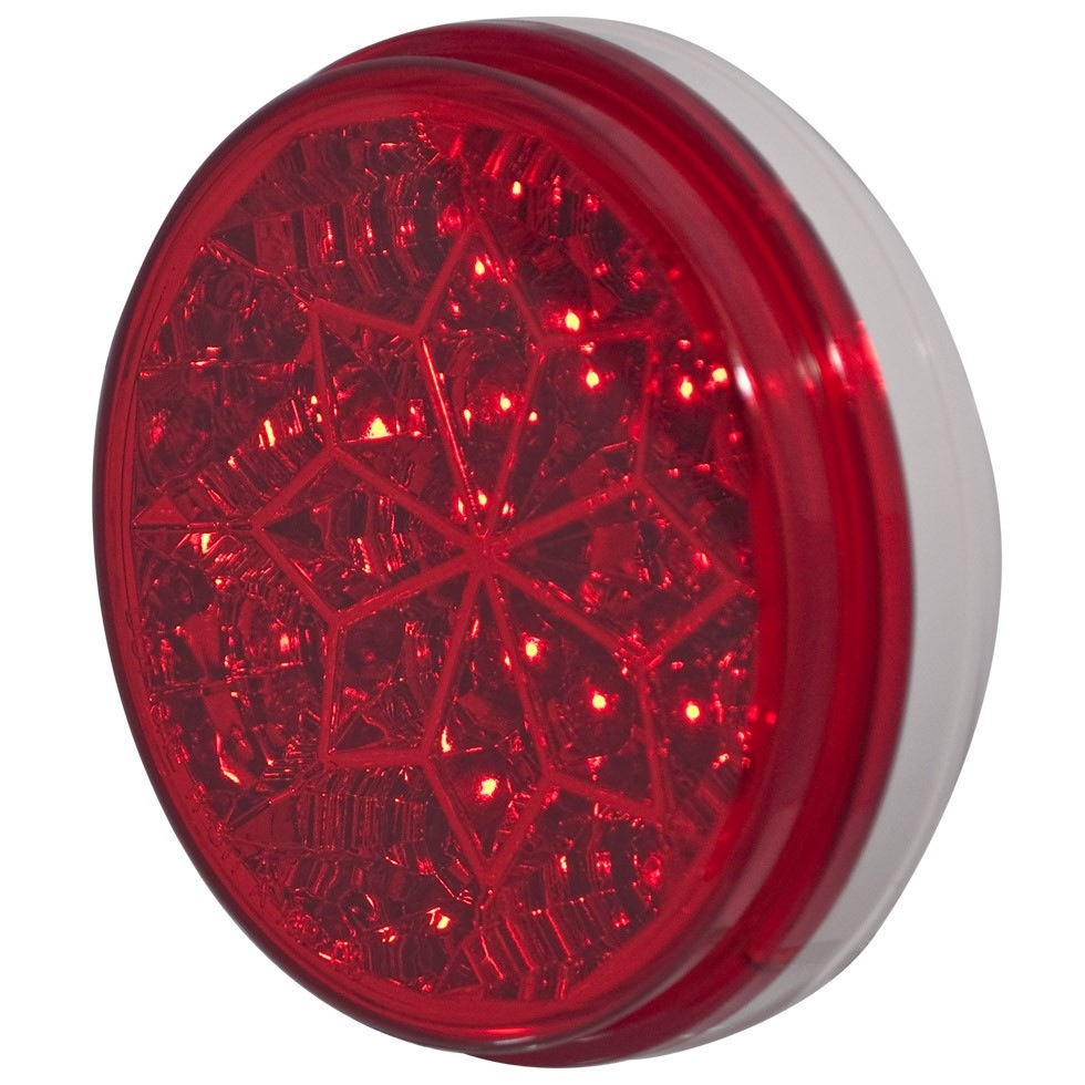 4 Round 16 Led Light (Red Leds / Red Lens) - Lighting & Accessories
