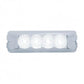 4 White LED Rectangular Auxiliary /Utility Light Wl Reflector - Clear Lens