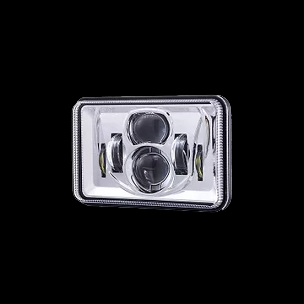 4" x 6" Projector  LED Headlight Chrome.