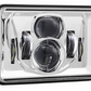 4" x 6" Projector  LED Headlight Chrome.