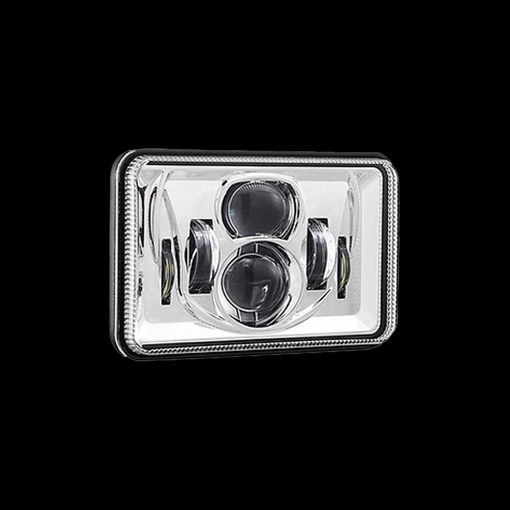 4" x 6" Projector  LED Headlight Chrome.