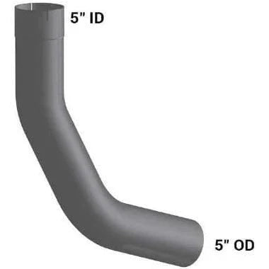 5" 2-Bend Id/Od Pipe Left Chr Kenworth