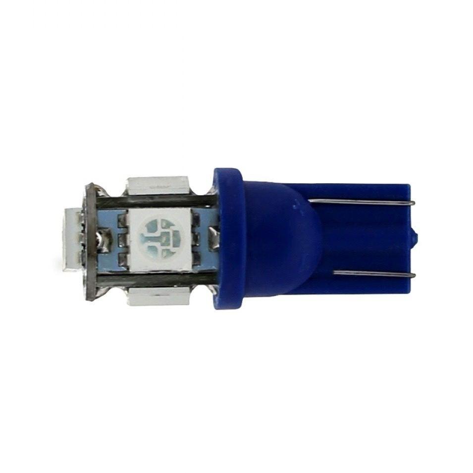 5 High Power Led 194 Bulb - 360 Degree - Blue - Bulbs