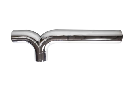5" Chrome Y Pipe, Od/Od/Od fits Freightliner