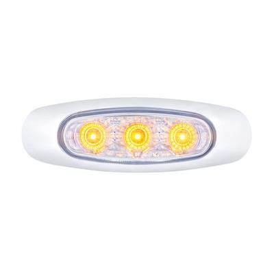 5 LED Reflector Clearance/Marker Light With Side Ditch light - Amber LED/Clear Lens