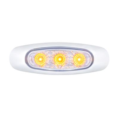 5 LED Reflector Clearance/Marker Light With Side Ditch light - Amber LED/Clear Lens