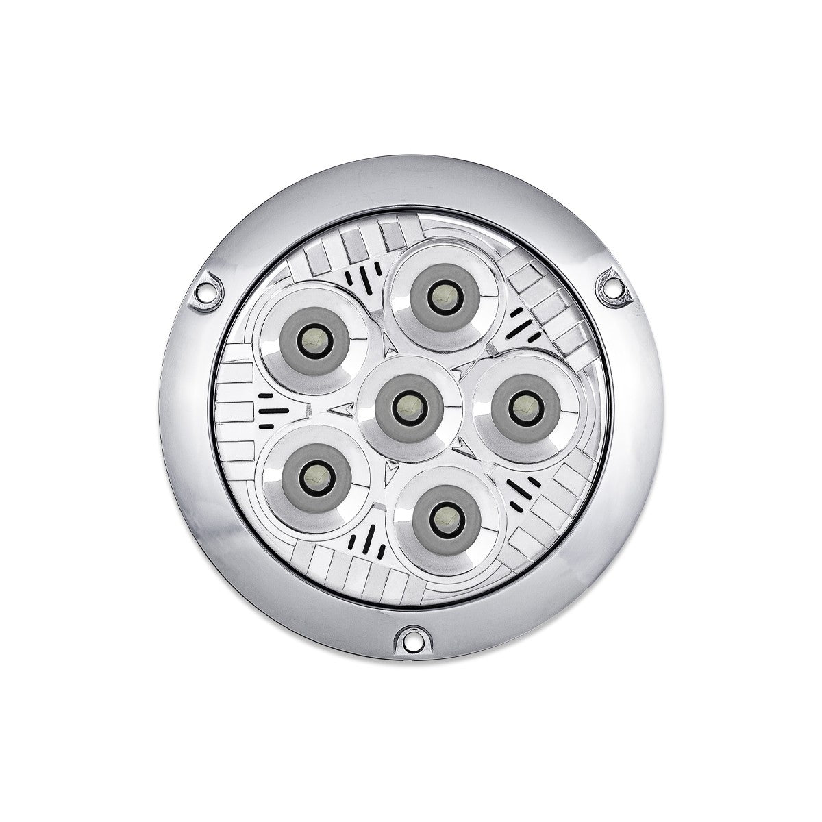 5" Legacy Series Chrome Round Spot Beam LED Work Light With Flange Mount (6 Diodes)