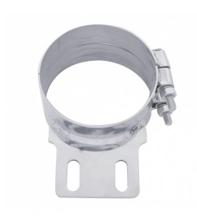 5" Stainless Butt Joint Exhaust Clamp - Straight Bracket