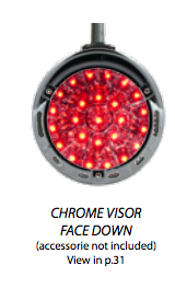 5 Star Face Down Chrome Visor