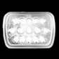 5" x 7" LED Headlight. High & Low Bean. High: 2,700 Lumens. Low: 1,800.