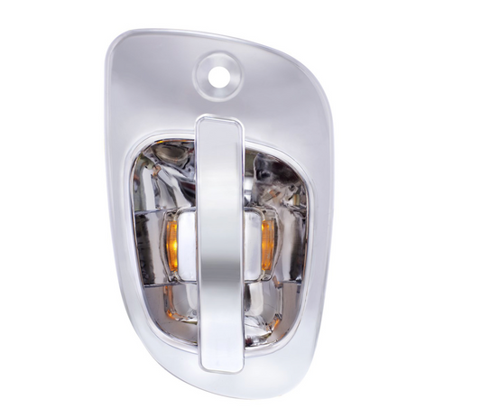 6 AMBER LED CHROME DOOR HANDLE COVER FOR 2008-2017 FREIGHTLINER CASCADIA - PASSENGER
