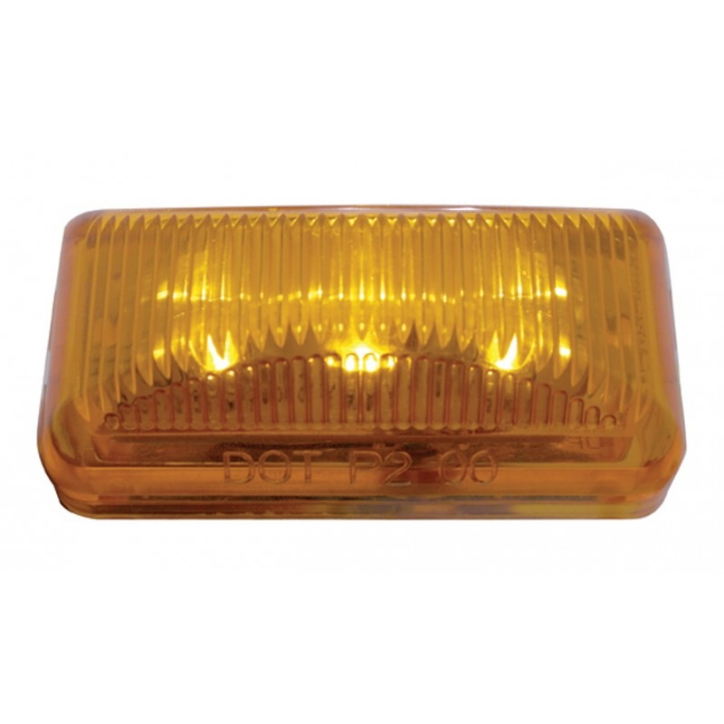 6 Led Rectangular Marker Light - Amber Led/amber Lens - Lighting & Accessories