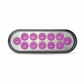 6″ Amber Turn & Marker to Purple Auxiliary LED Oval Light – 12 Diodes