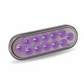 6″ Amber Turn & Marker to Purple Auxiliary LED Oval Light – 12 Diodes