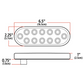 6″ Amber Turn & Marker to Purple Auxiliary LED Oval Light – 12 Diodes