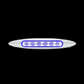 6" Dual Revolution Amber Marker To Blue Auxiliary Slim LED Light (6 Diodes)