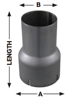 6" ID to 5" OD Exhaust Reducer Aluminized Pipe
