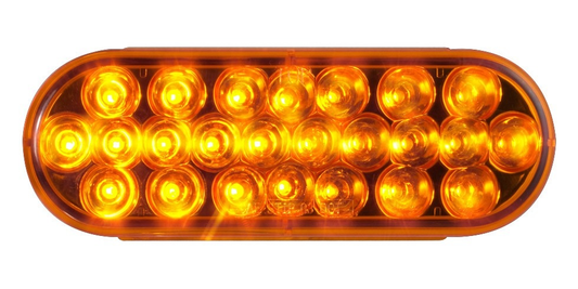 6 Oval 24 Led Light (Amber Leds / Amber Lens) - Lighting & Accessories