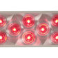 6" Oval Led Light Red/Clear Lens