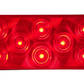 6" Oval Led Light Red/Red Lens