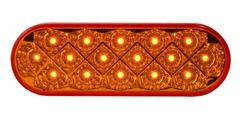 6" Oval Star Led Light Amber/Amber
