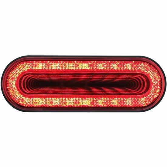 6" Oval Vortex RED/RED Light (Stop, Turn, Tail ) 24 LEDs