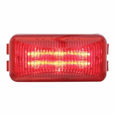 6 Red LED Small Rectangular Clearance/Marker Light - Red Lens