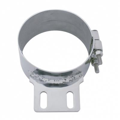 6" Stainless Butt Joint ExhaustClamp - Straight Bracket