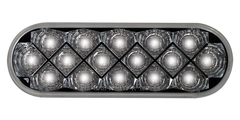 6" Star Oval Led Light White/White Lens