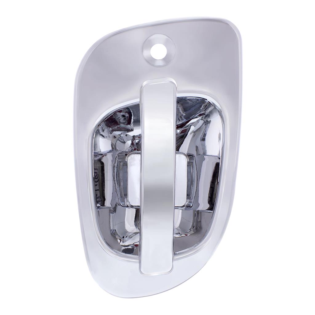 6 White LED Chrome Door Handle Cover for Freightliner Cascadia - Passenger