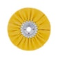6" Yellow Treated Airway Buff - 12 Ply 5/8" & 1/2" Arbor