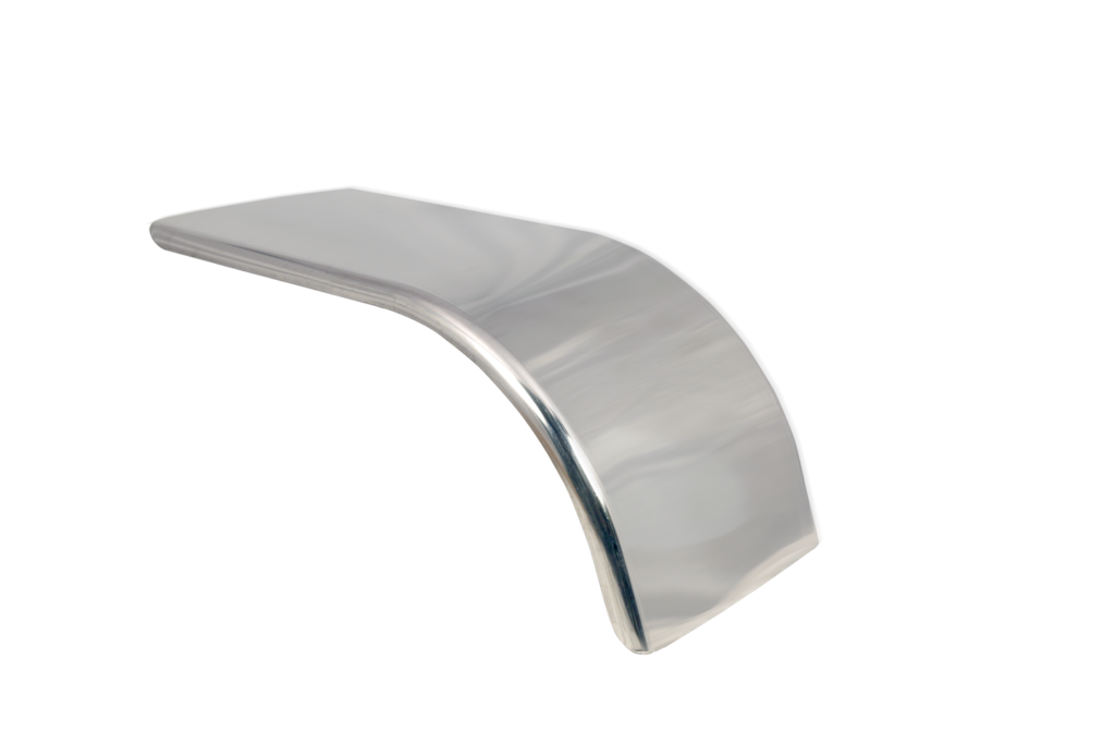 60” Smooth Half Fender, Rolled Edge. SS (35”- 25) 16 GA. 55 lbs per set, Fits 43” or 46.5” Tires