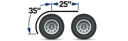 60″ SMOOTH HALF FENDERS ROLLED EDGE – 16 GAUGE