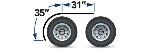 66″ SMOOTH HALF FENDERS ROLLED EDGE – 16 GAUGE