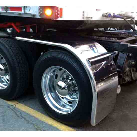 66" Smooth Long Front Half Fender. Rolled Edge (41''-25''), 16 GA. Fits 43'' or 46.5'' Tires