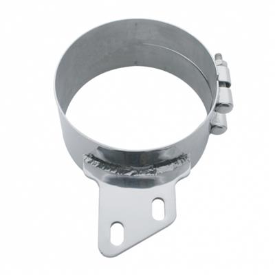 7" Stainless Butt Joint Exhaust Clamp - Angled Bracket