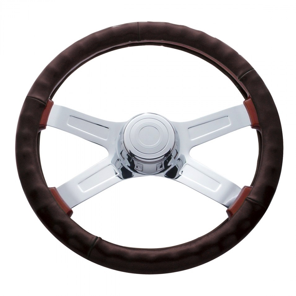 18 Steering Wheel Cover - Dark Brown Wheels