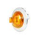 74650GG - Amber/ Amber 3/4" Dia. Mini Wide Angle LED Dual Function Sealed Light With Chrome Plastic Bezel