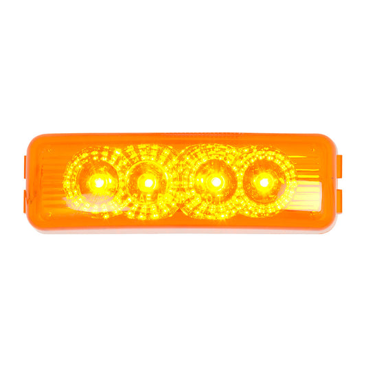 77960GG - Medium Rectangular Spyder Amber LED Marker & Clearance Light