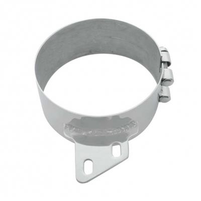 8" Stainless Butt Joint Exhaust Clamp - Angled Bracket