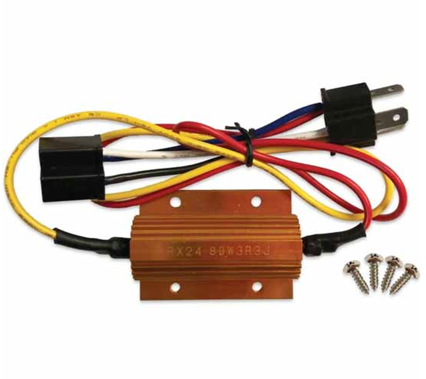 80 Watt Load Resistor For LED Headlight Conversions With 3 Prong Plug-Ins