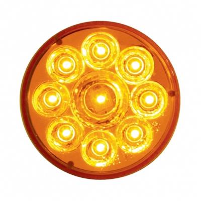 9 LED 2 1/2" Reflector Clearance Marker - Amber LED/Amber Lens