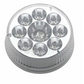 9 LED 2 1/2" Reflector Clearance Marker - Amber LED/Clear Lens