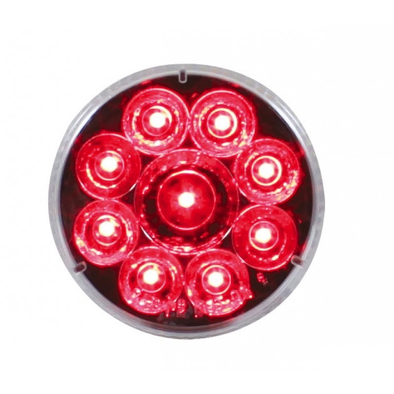 9 Led 2 1/2 Reflector Clearance Marker - Red Led/clear Lens - Lighting & Accessories