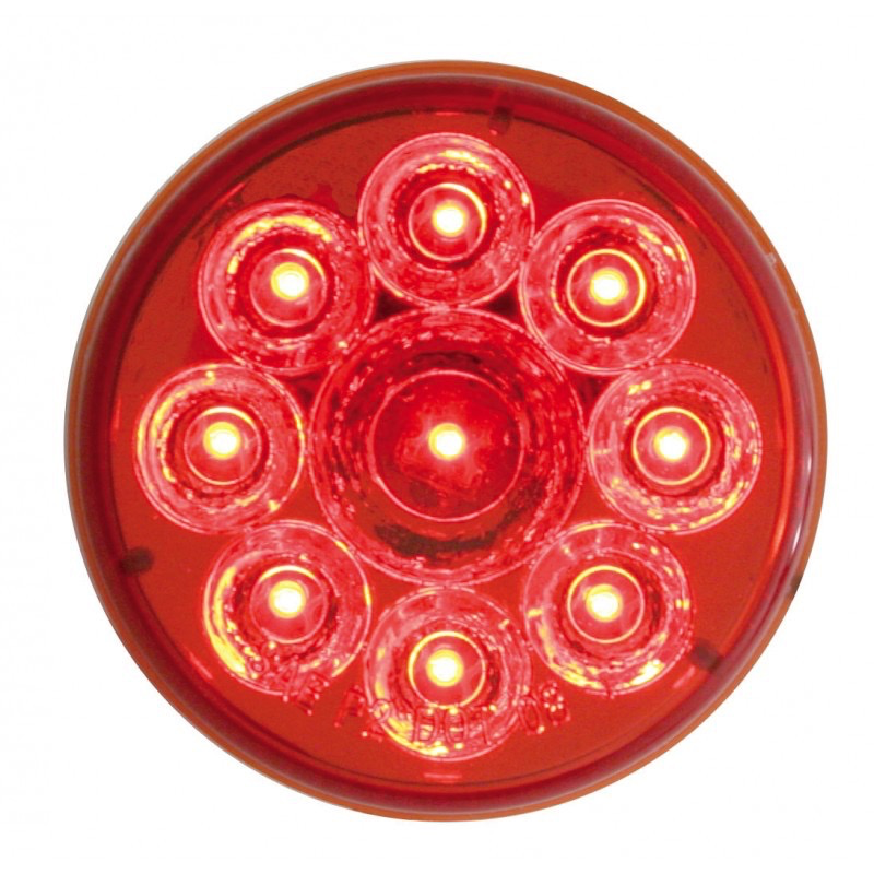 9 Led 2 1/2 Reflector Clearance Marker - Red Led/red Lens - Lighting & Accessories