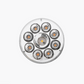 9 LED 2.5" Round Pure Reflector Light (Clearance/Marker) - Amber LED/Clear Lens