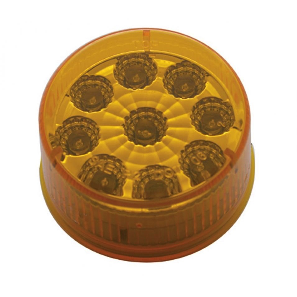 9 Led 2 Reflector Clearance/marker Light - Amber Led/amber Lens - Lighting & Accessories