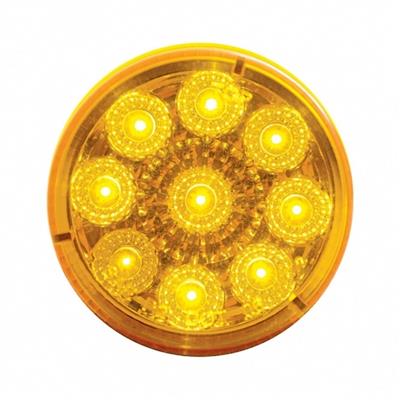 9 LED 2" Reflector Clearance Marker - Amber LED/Amber Lens