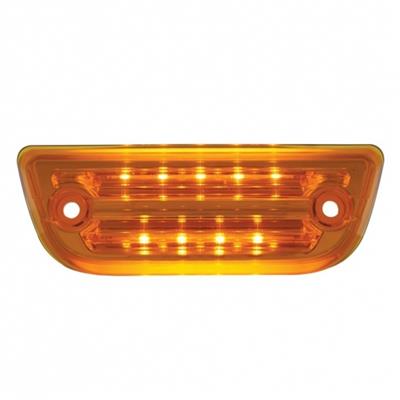 9 LED Peterbilt 579 & Kenworth T680, T770, T880 Rectangular Cab Light - Amber LED / Amber Lens